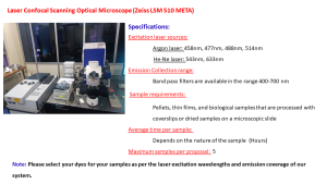 Laser Confocal scanning optical microscope (Zeiss  LSM510META)