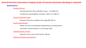 Second Harmonic Generation (SHG)